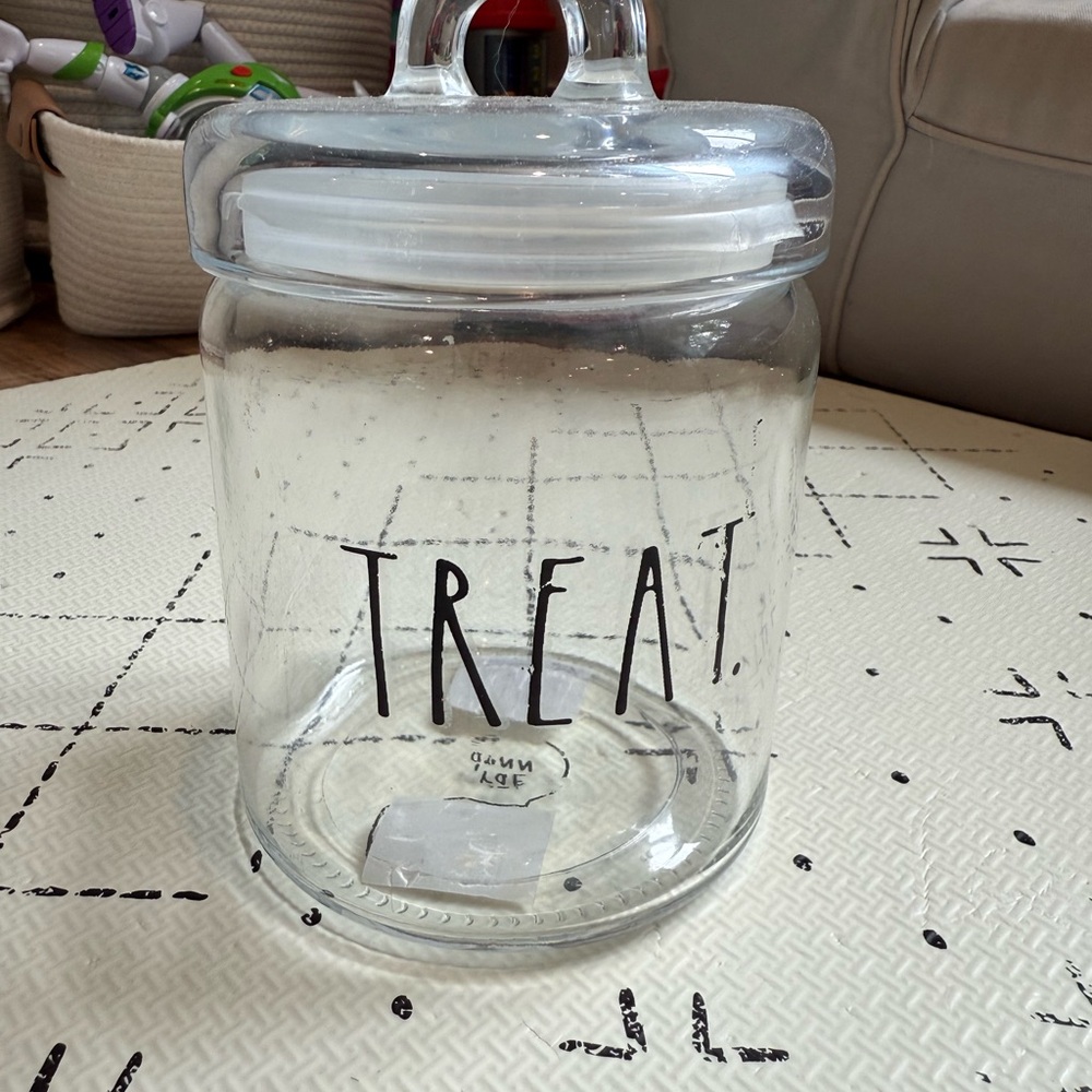 Rae Dunn Clear Glass Treat Canister